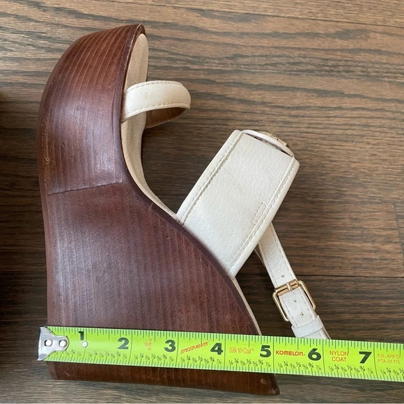 Tory Burch Selma Sandal Wedge White - Picture 9 of 16